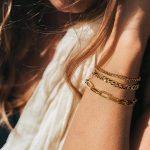 CONRAN KREMIX Gold Chain Bracelet Sets for Women Girls 14K Gold Plated Dainty Link Paperclip Bracelets Stake Adjustable Layered Metal Link Bracelet Set Fashion Jewelry - Image 2